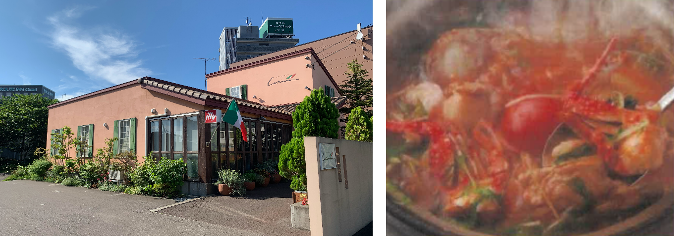 リストランテカリーナ店舗外観とイチオシメニューの写真