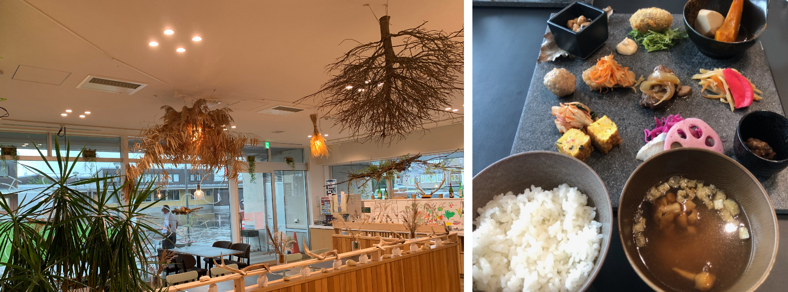 EAT-Dining店舗内とイチオシメニューの写真