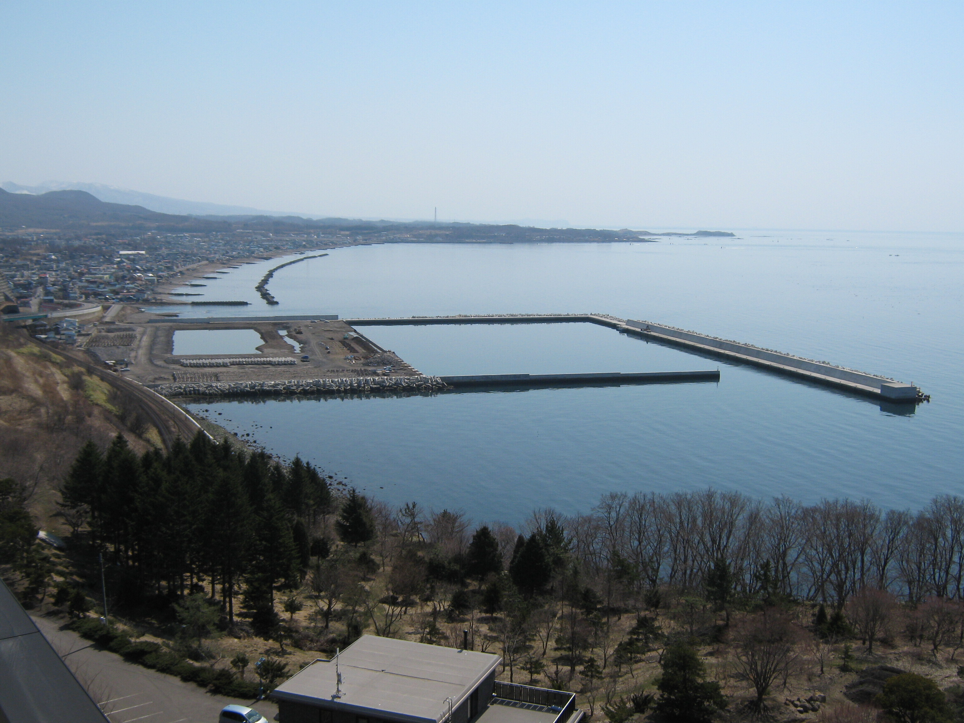 整備が進む虻田漁港（大磯分区）（平成23年4月5日撮影）